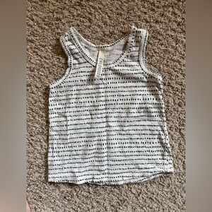 Childhoods Clothing Tank Top black dashes on cream - Size 3T unisex 😊